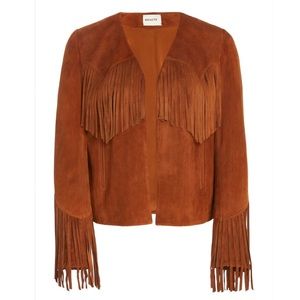 Khaite fringe jacket size 2 suede NWT $3700